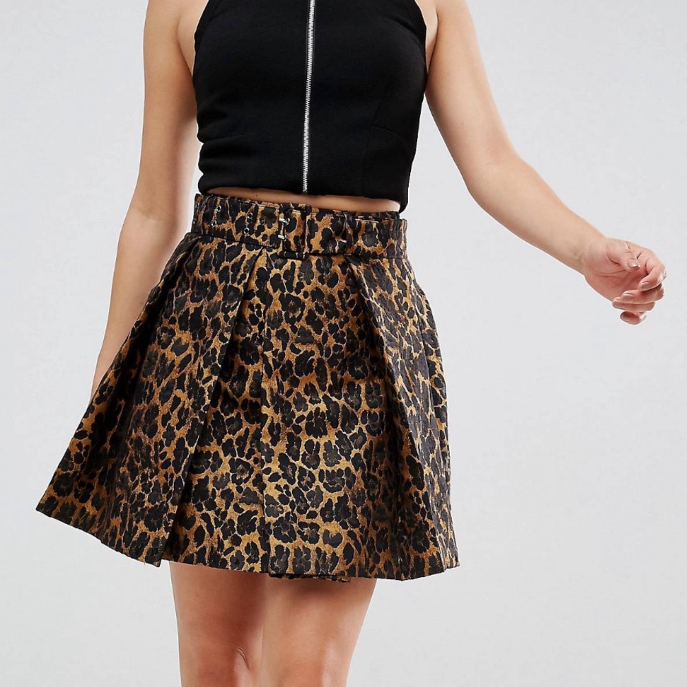 3 items for $50 ASOS Structured Leopard Skirt Jacquard